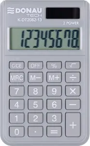Calculator Donau DONAU TECH K-DT2082-13 — pocket calculator, 8-digit display, light gray