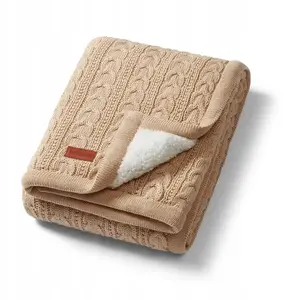 Cotton Baby Blanket PurePower BABY ONO 1657 with Insulation, Beige