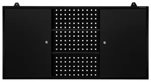 Wall-mounted tool cabinet Jan Nowak BEN, All Black, 1200 x 600 x 200 mm