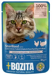 Корм для кошек BOZITA Sterilised Курица и Индейка в соусе 85 г