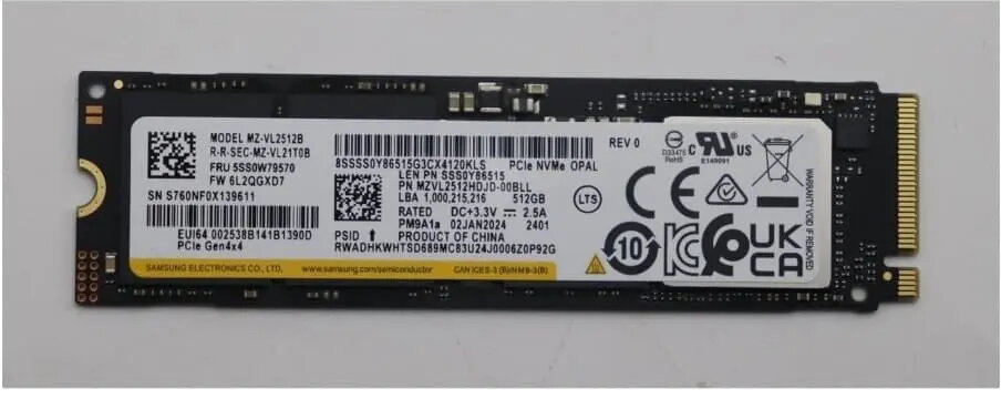 SSD Lenovo 512GB M.2 280