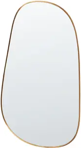 Sienas spogulis Beliani VERNAIS 60 x 110 cm Metāla rāmītis Zelta
