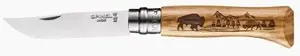 Pocket knife TOGO Opinel Animalia Oak Buffalo No.08 – folding stainless blade, wooden handle