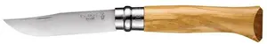 Knife TOGO Opinel Olive No. 08 — folding pocket knife, wooden handle, stainless blade