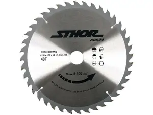 Circular saw blade STHOR 08834 — 1 pc, carbide-tipped, for wood