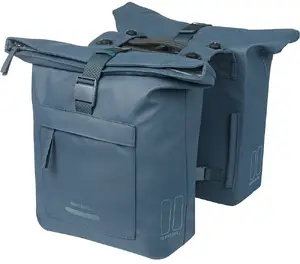 Double Pannier Bag Basil Brooklyn 41L with MIK System, Waterproof, Navy