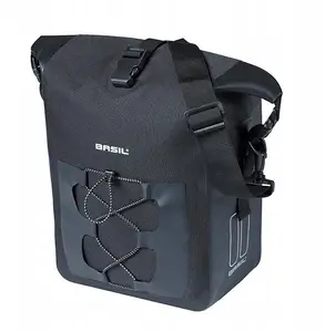 Pannier bag Basil Navigator Waterproof Single Pannier M 12–15 L with MIK Hooks System, black