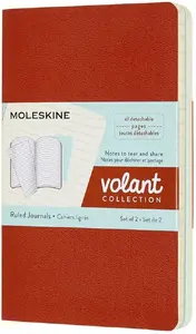 Pierakstu grāmatiņa Moleskine Volant MS-620503 — mīkstie vāk­i, līniju režģis, 80 lapas, koraļļkrāsa / akvamarīns