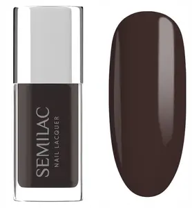 Nail polish SEMILAC 111 Espresso — classic nail lacquer, 9 ml