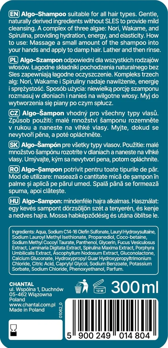 Šampūns Chantal CHANTAL Sessio Algorytm