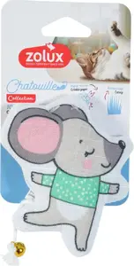 Unizoo игрушка для кошек CHATOUILLE — вязаная мышка с бубенчиком и кошачьей мятой, модель 580170