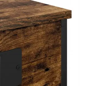 Naktsgaldiņš VidaXL modelis 859509 dūmota ozola ar atvilktni — nakts skapītis 41 x 31 x 51 cm