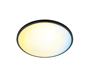 Griestu lampa Philips WiZ Superslim Ceiling 14 W — Wi‑Fi/Bluetooth, 220–240 V, melna