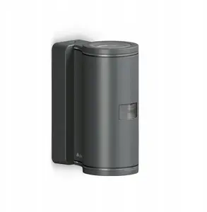Wall light Steinel L940 S PIR outdoor luminaire with motion and dusk sensor, 14.5W, 2×GU10, 3000K, 1240 lm, IP44, IK03, 230V, anthracite