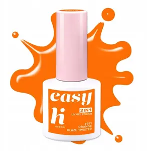 HI HYBRID Easy 3in1 hibrīda nagu laka 613 Orange Blaze Twister 5 ml