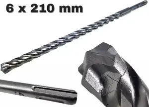 Drill Bit AWTools SDS Plus 6 x 210 mm Quadro Xtreme Black Line