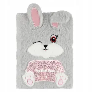 Notepad STARPAK PAMIETNIK PLUSZ A5/80K Rabbit — A5 soft-cover plush notebook, 80 sheets, lined
