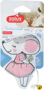 Игрушка для кошек Unizoo ZOLUX CHATOUILLE 11 см — мышка с бубенчиком и кошачьей мятой в пачке