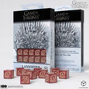 Q-Workshop Dice Set D6 — Game of Thrones Lannister themed six-sided dice