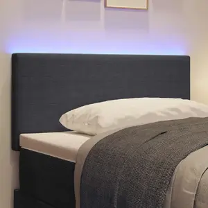 Изголовье VidaXL LED Prosty Design тёмно-серое 90 см из вельветовой ткани