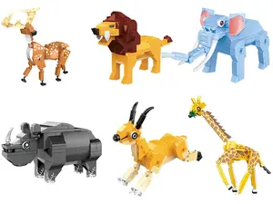 Koala Games G2667 Animals Blocks set — wooden animal building blocks (random selection)