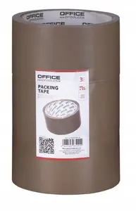 Iepakojuma līmlente office products 48 mm x 50 y, 36 μm, 3 gab., brūna