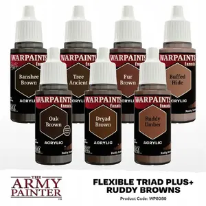 Paint Set, Army Painter Flexible Triad PLUS+ - Ruddy Browns (shades for miniatures)
