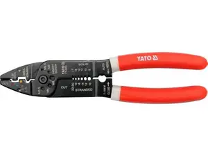 Cable Stripper YATO YT-2293 for insulated wires, PVC handle, 215 mm, 0.64–2.6 mm