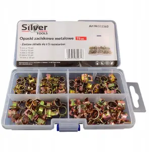 Metal Hose Clamps Silver 75 pcs, Silver brand, model 11363