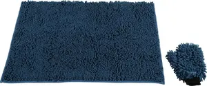 Dog drying towel with microfiber glove Aptel Zolux model 409642BLE 90×60 cm, navy