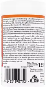 Chewable Supplement 8in1 Vitality Calcium for Dogs — bones & teeth, 155 tablets