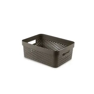 Storage box Curver Infinity Recycled 11L — plastic open-top organizer with perforated design