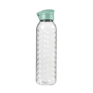 Sporta pudele ūdenim Curver Dots Bottle 0,75 l caurspīdīga no Tritan ar mērskalu, bez BPA