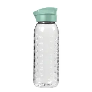 Sporta pudele Curver Dots Bottle 0.45L caurspīdīga/zaļa, Tritan, 450 ml, bez BPA
