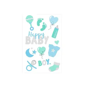 Наклейка HERLITZ 50034772 с постоянным клеем, тема Baby Boy, 1 шт., 3 листа, 80×160 мм