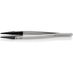 Tweezers Knipex 92 81 04 stainless steel pointed tip 130 mm, ESD-safe