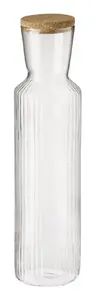 Carafe APS 10727 glass 1.5 L transparent with cork lid