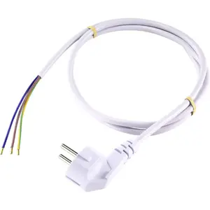 Power Cable Sygonix SY-5043482 with CEE7/7 Connector, 2.0 m, 230 V 16 A, White