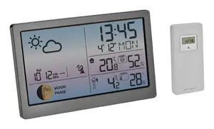 Метеостанция TFA Dostmann Luna Sky Grey — внутр./наруж. термометр, гигрометр, барометр, питание AAA