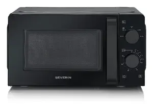 Solo microwave SEVERIN MW 7580, countertop, 19 L, 700 W, 6 power levels, rotary control, black