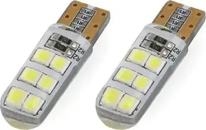 LED spuldze Amio T10 W5W 12xSMD 2835 12V silikons