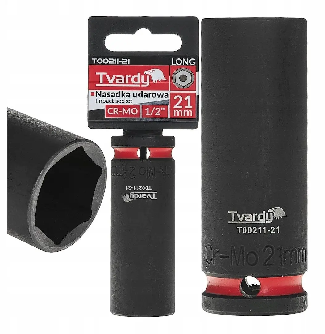 Garā trieciena ligzda 1/2" 6-šķautņu 21