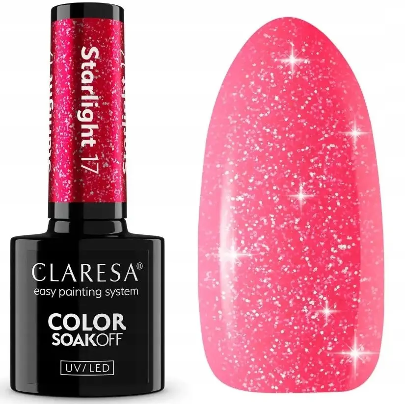 Hibrīdais nagu lakas Claresa Starlight 17