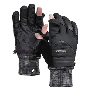 Vallerret Markhof Pro V3 Fotogrāfijas cimdi XS Unisex Dabīgā āda Vilnas odere Melns
