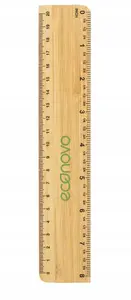 Ruler MONROE ECONOVO 20 cm — 100% biodegradable bamboo, natural