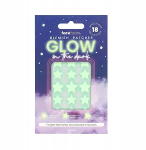 Milton FACE FACTS Blemish Patches – adhesive acne spot patches, glow-in-the-dark star design, 18 patches