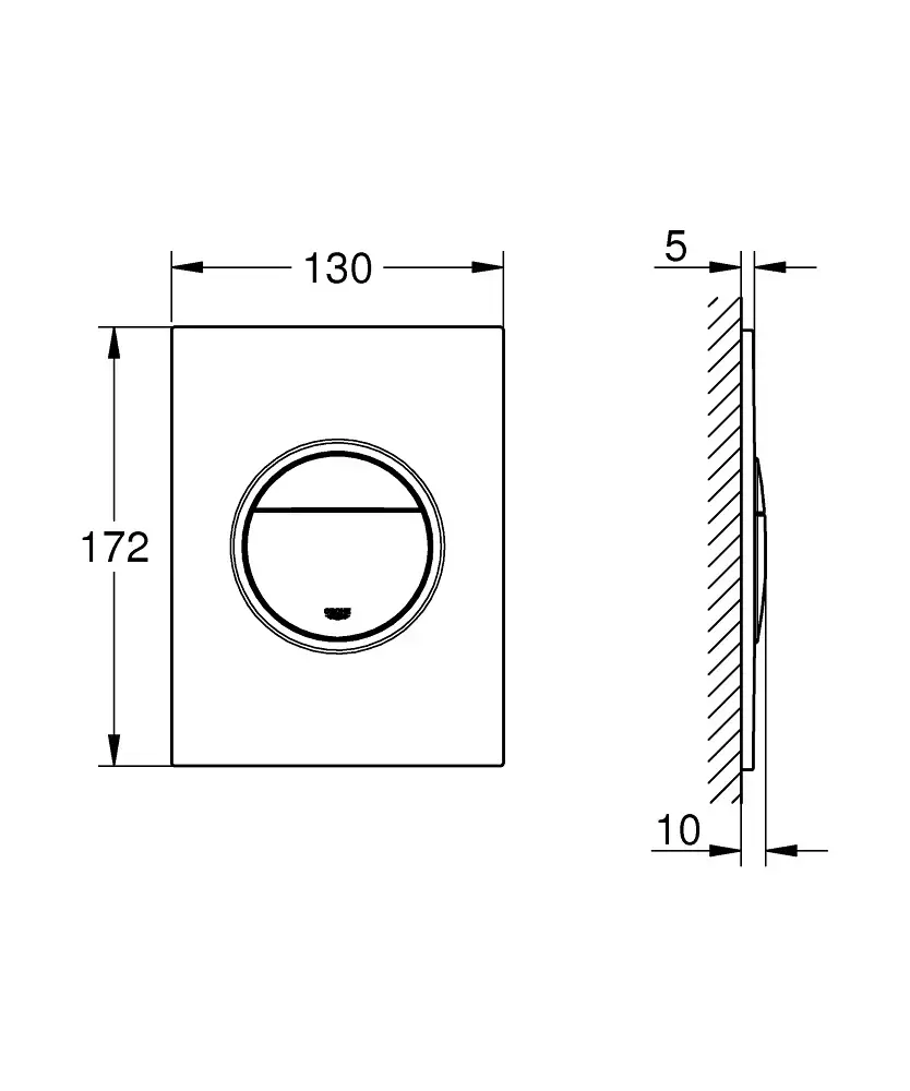 GROHE Nova Cosmopolitan S flush plate — Graphite Photo 3