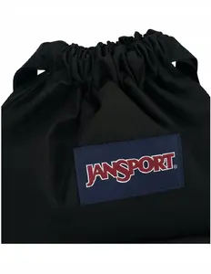JanSport EK0A5BI7N55 soma-ar-aušanu (drawsack) — viennodalīgs sporta/ikdienas maisiņš, One Size, melns