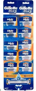 Procter Gillette Blue 3 Plus Comfort men's disposable razors, pack of 10