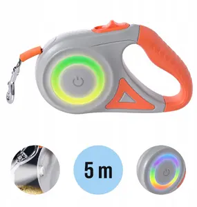 Extralink Retractable LED Dog Leash 5 m with Side Light